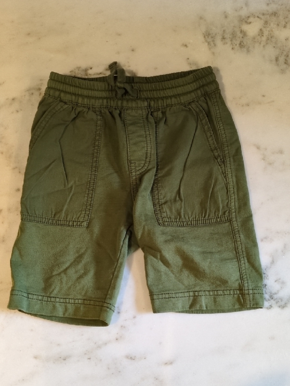 Tea Collection Boys Shorts Bundle Size 4 EUC Pull-On Summer Olive Navy & Gray - Picture 5 of 10
